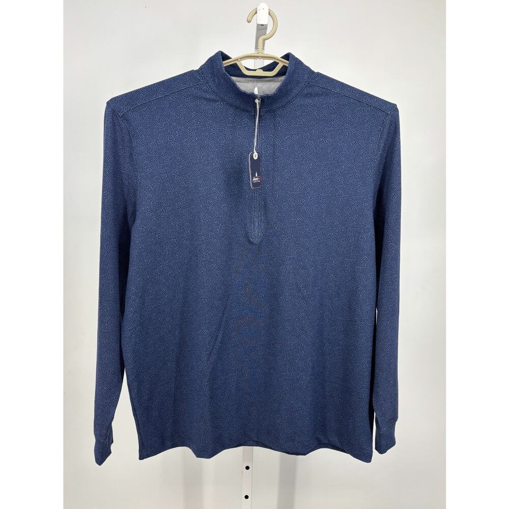 johnnie-O Hayden PREP-FORMANCE 1/4 Zip Golf Pullover Jacket Mens XL Lake Blue
